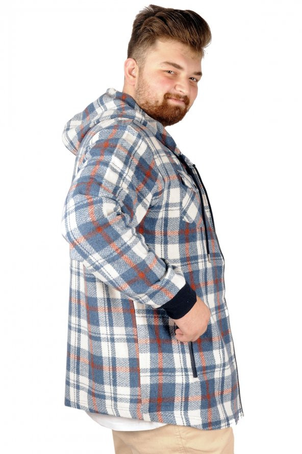 Mode XL Erkek Sweat Fermuarlı Kapak Cep Oduncu 21571 Petrol Yeşili - 3