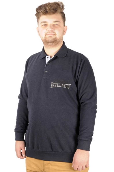 Mode XL Erkek Sweat Polo Recycle Selanik  Affiliation  B20418 Lacivert ürün görseli