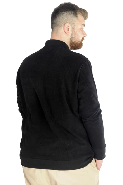 Mode XL Erkek Sweat Polo Cepli Selanik Basic 20441 Siyah - Resim 3