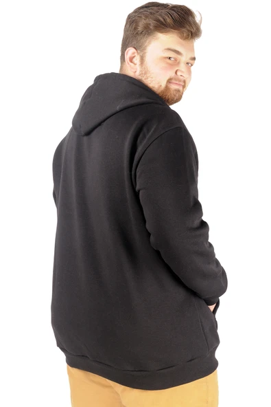Mode XL Erkek Sweat  Kapşonlu  Stay Wise 21518 Siyah - Resim 6