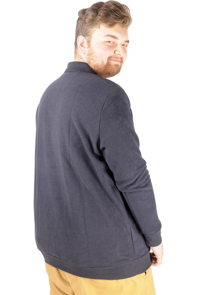 Mode XL Erkek Sweatshirt  Polo Vnz Selanik 20440 Lacivert - 2