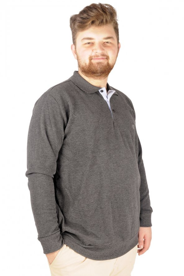 Mode XL Erkek Sweatshirt  Polo Vnz Selanik 20440 Antramelanj