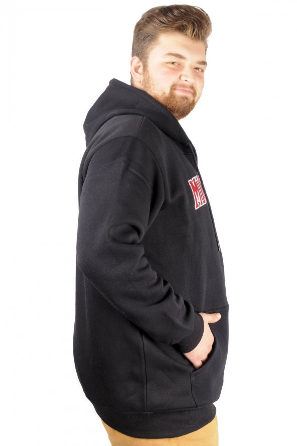 Mode XL Erkek Sweat  Kapşonlu  Michigan 21519 Lacivert - 3