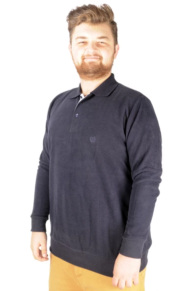 Mode XL Erkek Sweatshirt  Polo Vnz Selanik 20440 Lacivert - 4