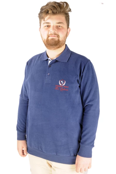 Mode XL Erkek Sweat Polo Selanik Young Rich 20444 Indigo ürün görseli 1