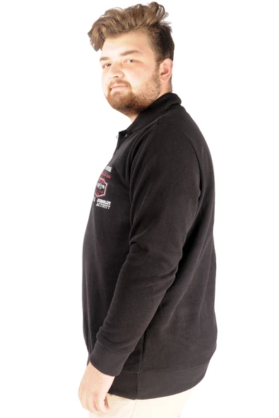 Mode XL Erkek Sweat Polo Selanik The Lightgouse 20443 Siyah - Resim 5