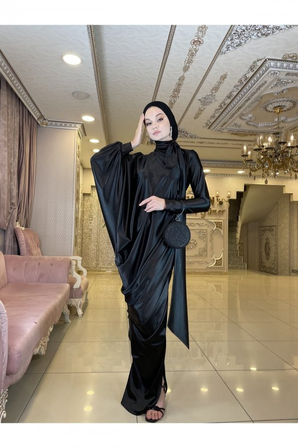 Karagül Siyah  Abiye Elbise - 3