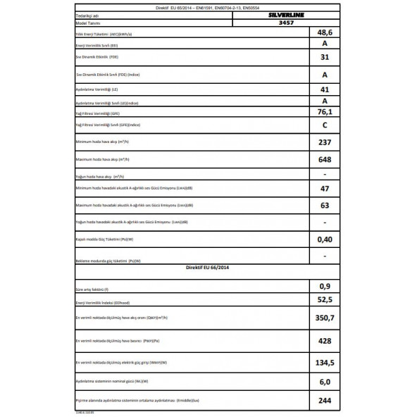 Silverline 3457 Soho Vizon 80 cm Davlumbaz - 3