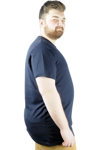 Mode XL Erkek T shirt Bis Yaka Good Lover 22114 Lacivert - Resim 5