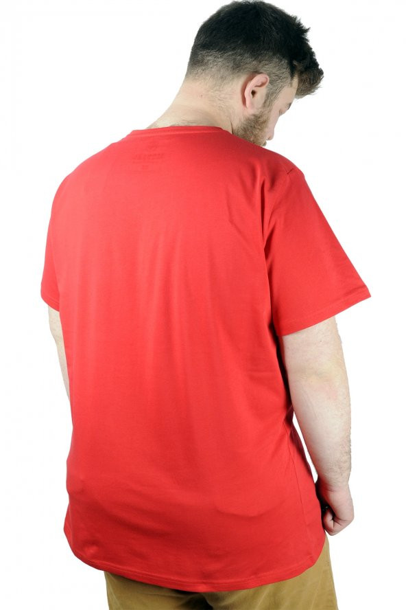 Mode XL Erkek T shirt Bis Yaka Good Lover 22114 Kırmızı - 3