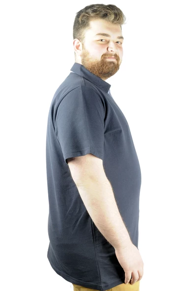 Mode XL Erkek T shirt Polo Florida 22303 Lacivert - Resim 5