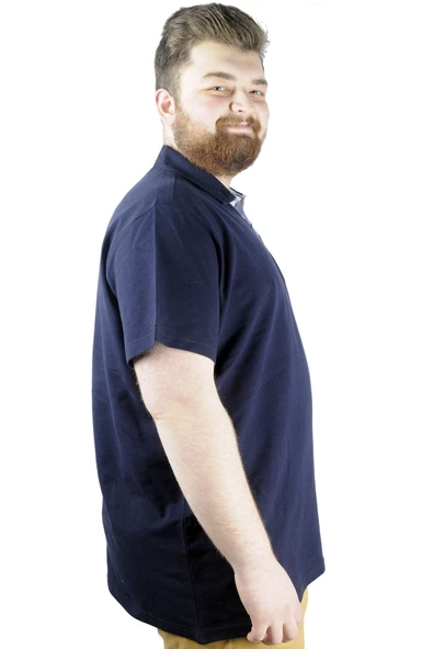 Mode XL Erkek T shirt Polo Skull 22304 Lacivert - 3