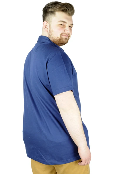 Mode XL Erkek T shirt Polo Boat Club 22301 Indigo - Resim 6