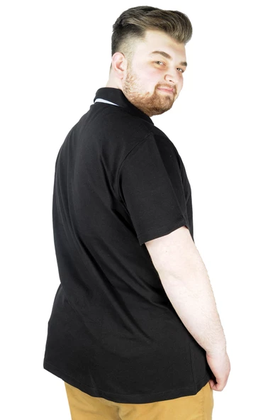 Mode XL Erkek Polo T shirt Explore The World 22313 Siyah - 3