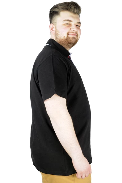 Mode XL Erkek Polo T shirt Explore The World 22313 Siyah - 5