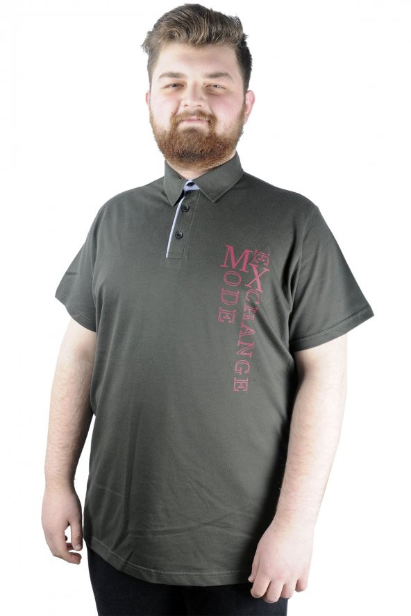 Mode XL Erkek Polo T shirt Mode Exchange 22312 Haki