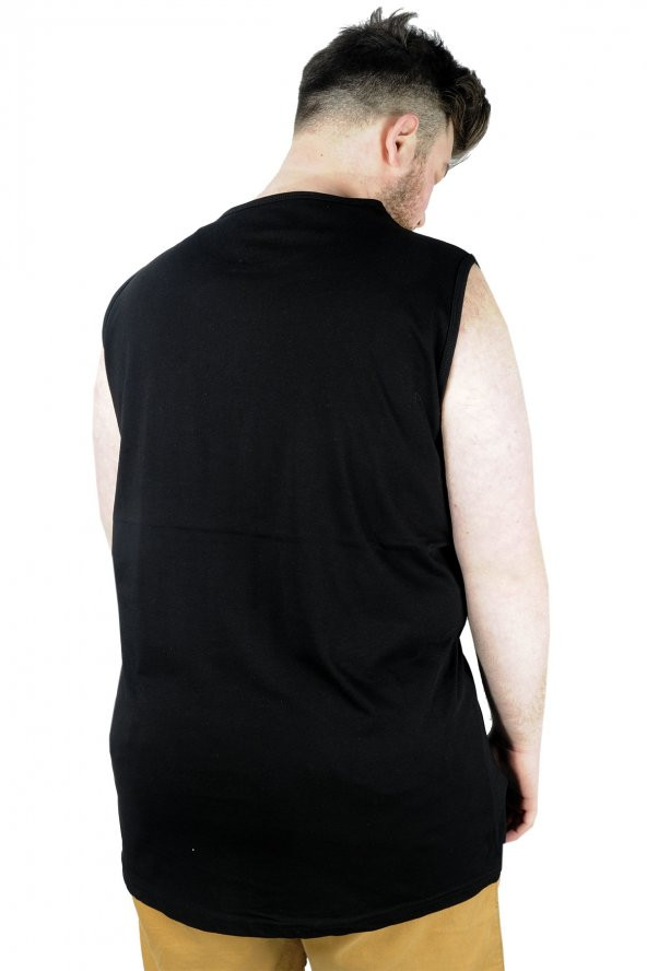 Mode XL Erkek Kolsuz Tshirt Freedom 22122 Siyah - 3