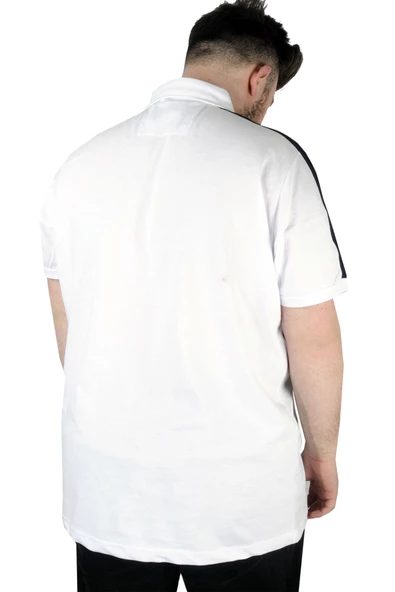 Mode XL Erkek T shirt Polo Ocean 22317 Beyaz - 6
