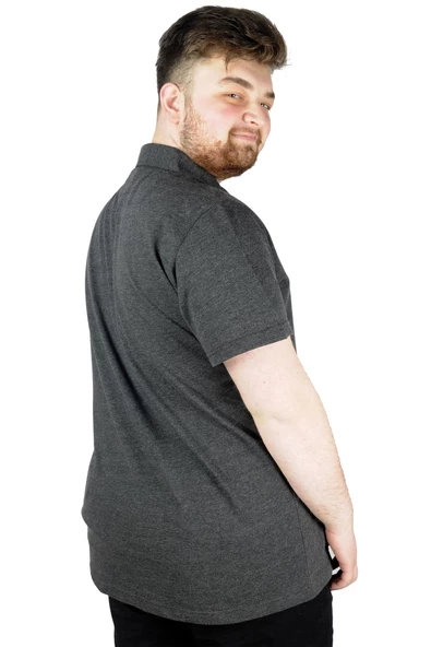 Mode XL Erkek Polo T shirt Mode Exchange 22312 Antramelanj - Resim 6