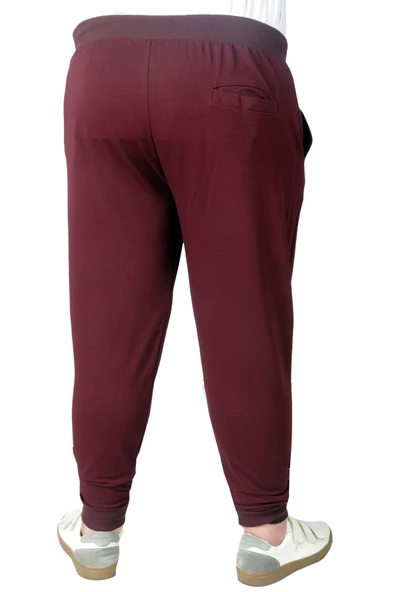 Mode XL Büyük Beden Eşofman Altı Dar Paça 20507 Mürdüm - Resim 2