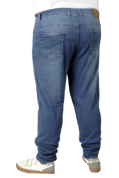 Mode XL Büyük Beden Erkek Pantolon Kot 21920 Mavi - 3