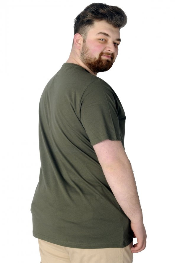 Mode XL Erkek T shirt Baskılı Break Make The Rules 22150 Haki - 2