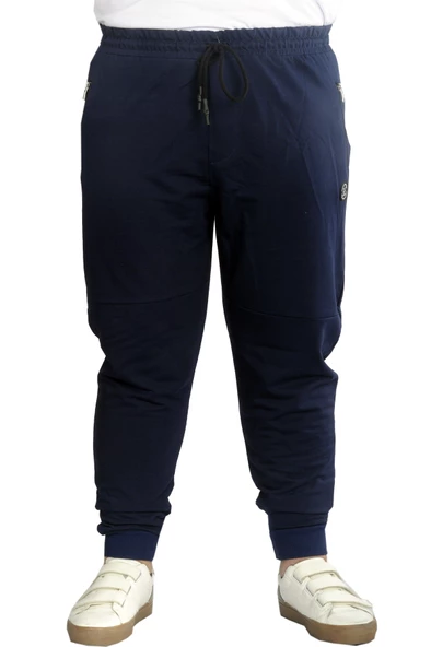 Mode XL Büyük Beden Eşofman Altı DarPaça  Zippered 22501 Lacivert ürün görseli