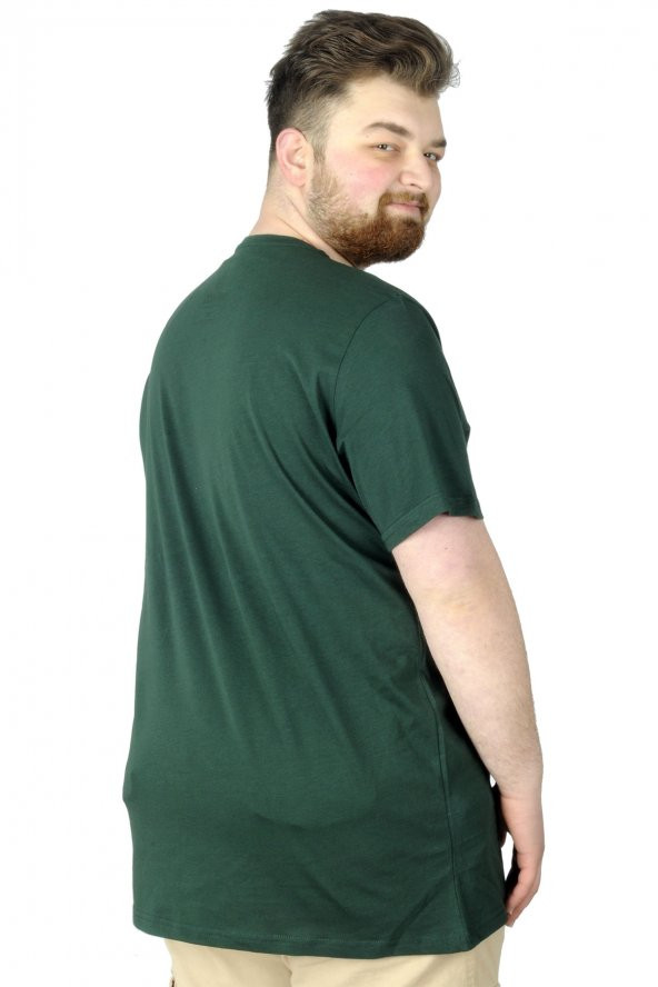 Mode XL Büyük Beden Tshirt Baskılı Flu 22152 Nefti - 2