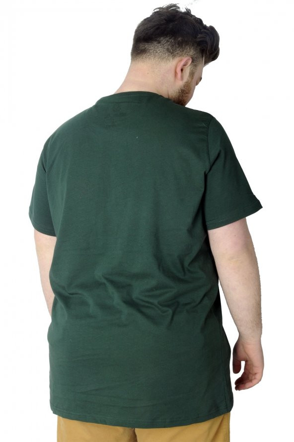 Mode XL Büyük Beden T-Shirt Baskılı Future 22154 Nefti - 3