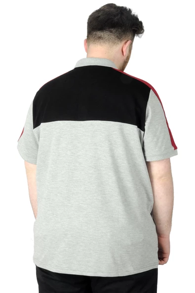 Mode XL Büyük Beden T-Shirt Polo MD 22333 Grimelanj - Resim 2