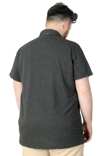 Mode XL Erkek T-Shirt Polo Florida 22303 Antrasit - 4