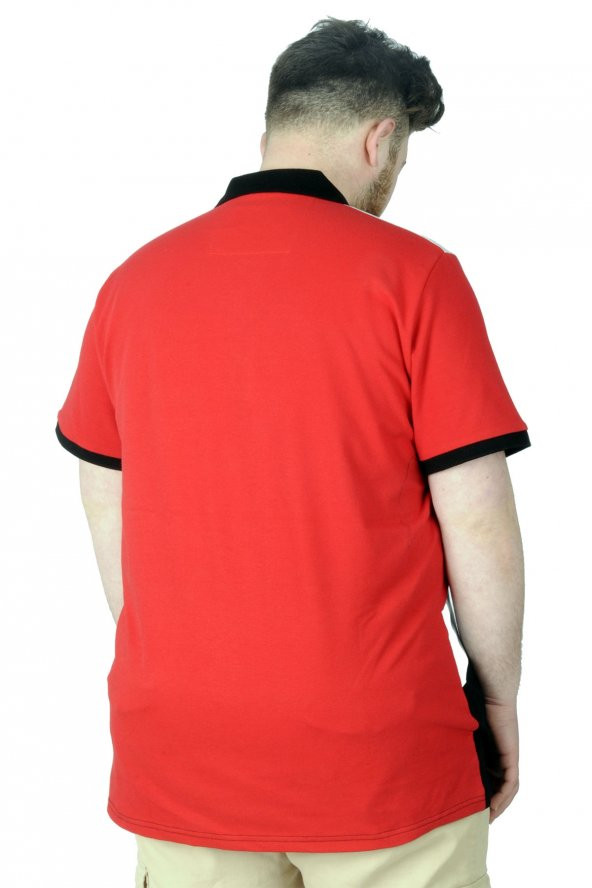 Mode XL Büyük Beden T-Shirt Polo Team Pursuit 22335 Kırmızı - 2