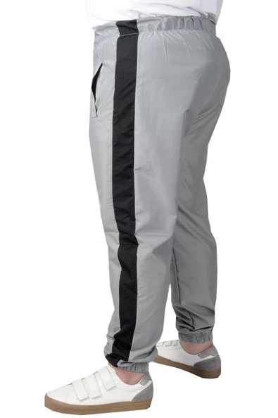 Mode XL Büyük Beden Eşofman Altı Paraşüt 22511 Gri - Resim 2