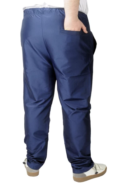 Mode XL Büyük Beden Eşofman Altı Paraşüt Two Color 22510 Lacivert - Resim 3