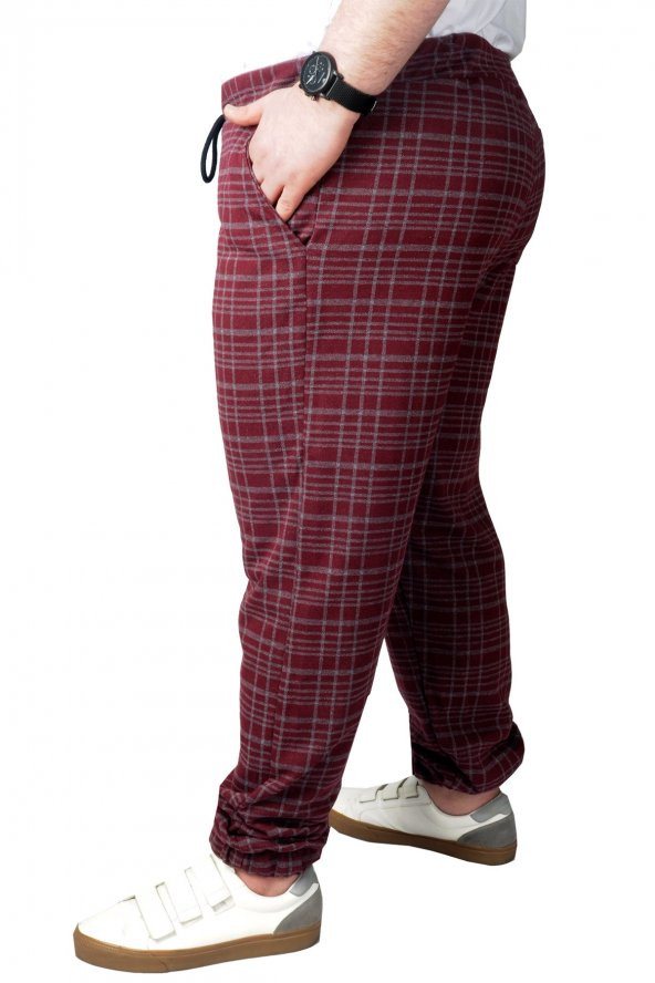 Mode XL Büyük Beden Erkek SweatPant 22512 Mürdüm - 2