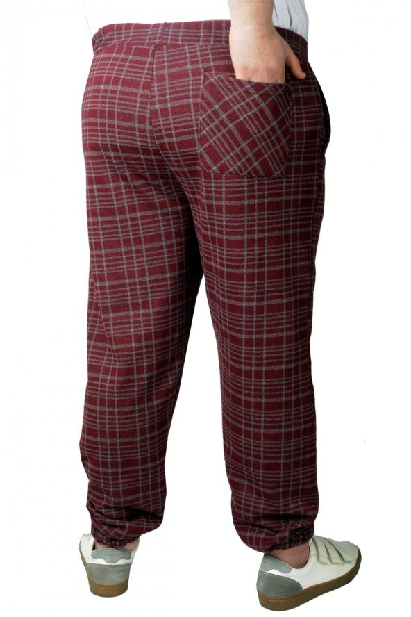 Mode XL Büyük Beden Erkek SweatPant 22512 Mürdüm - 3