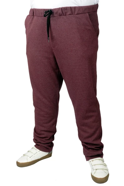 Mode XL Büyük Beden Erkek SweatPant Yancep 22514 Bordo ürün görseli 1