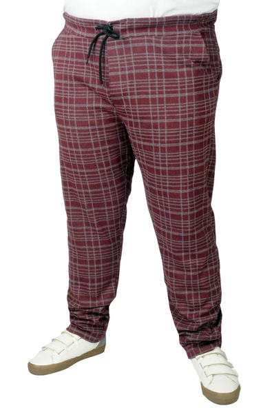 Mode XL Büyük Beden Erkek SweatPant Yancep 22514 Mürdüm