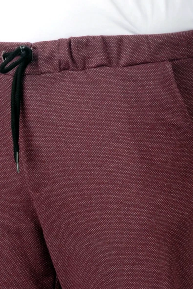 Mode XL Büyük Beden Erkek SweatPant Yancep 22514 Bordo - Resim 2