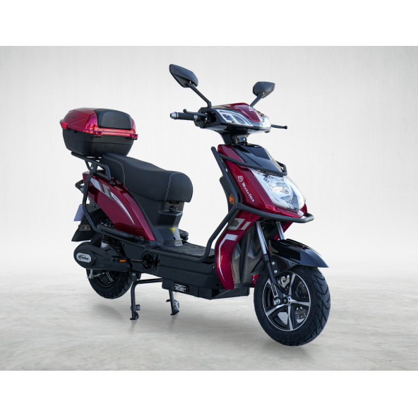 MOTOLUX TORONTO 5 AKÜLÜ ELEKTRİKLİ MOTOSİKLET KIRMIZI GRİ - 3