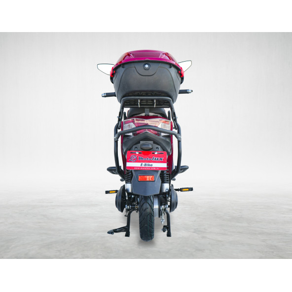 MOTOLUX TORONTO 5 AKÜLÜ ELEKTRİKLİ MOTOSİKLET KIRMIZI GRİ - 4