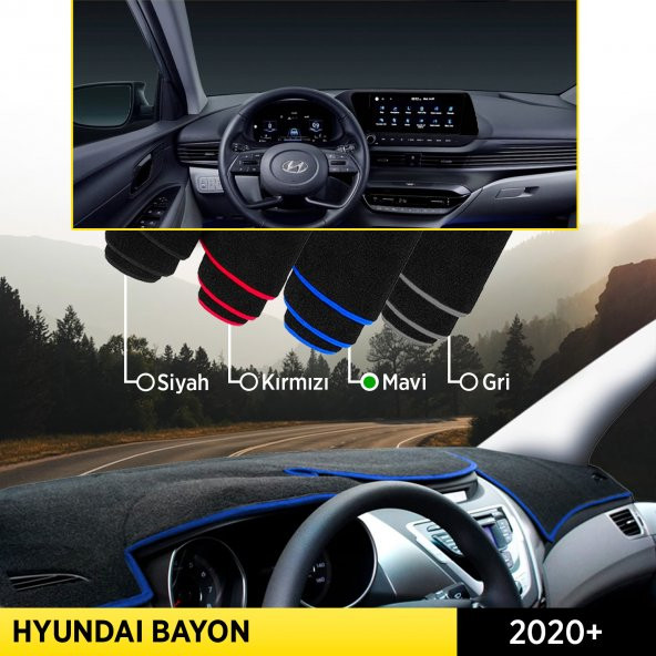 Hyundai I20 (2020+) 3D Araç Torpido Kaplama Torpido Koruyucu Kılıf - Araç Ön Göğüs Konsol Kaplama