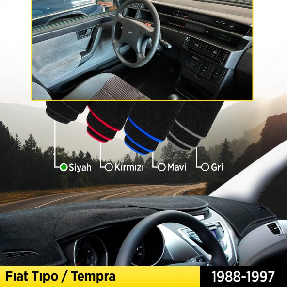 Fıat Tıpo / Tempra (1988-1997) 3D Araç Torpido Kaplama Torpido Koruyucu Kılıf - Araç Ön Göğüs Konsol Kaplama