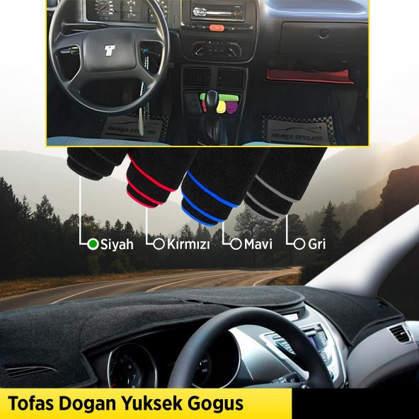 Tofas Dogan Yuksek Gogus 3D Araç Torpido Kaplama Torpido Koruyucu Kılıf - Araç Ön Göğüs Konsol Kaplama - 1
