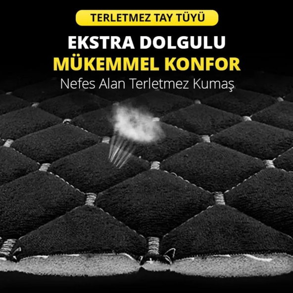 Tay Tüyü Cepli & Terletmez Sırtlı Oto Koltuk Minder Seti - Koltuk Koruma Kılıfı - 3