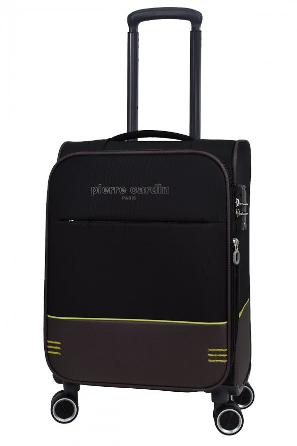 Pierre Cardin Ultra Light Hafif Lüx Kumaş Kabin Boy Valiz Siyah PC8200