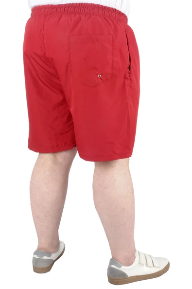 Mode XL Büyük Beden Deniz Şortu Summer Beach 22455 Bordo - 3