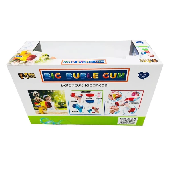 Can Oyuncak Pilli Köpük Atan Tabanca CN0138, Işıklı Pilli Köpük Baloncuk Tabancası Süper Bubble Gun - 5