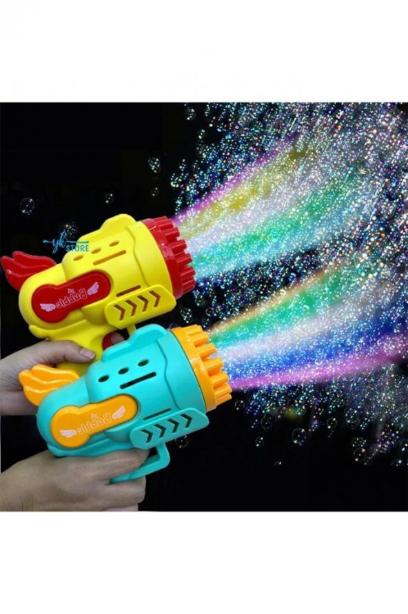 Can Oyuncak Pilli Köpük Atan Tabanca CN0138, Işıklı Pilli Köpük Baloncuk Tabancası Süper Bubble Gun