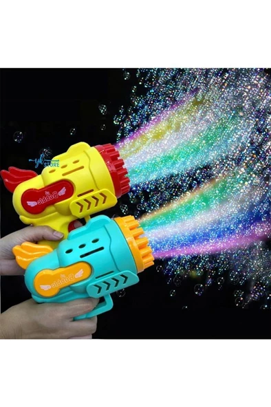 Can Oyuncak Pilli Köpük Atan Tabanca CN0138, Işıklı Pilli Köpük Baloncuk Tabancası Süper Bubble Gun